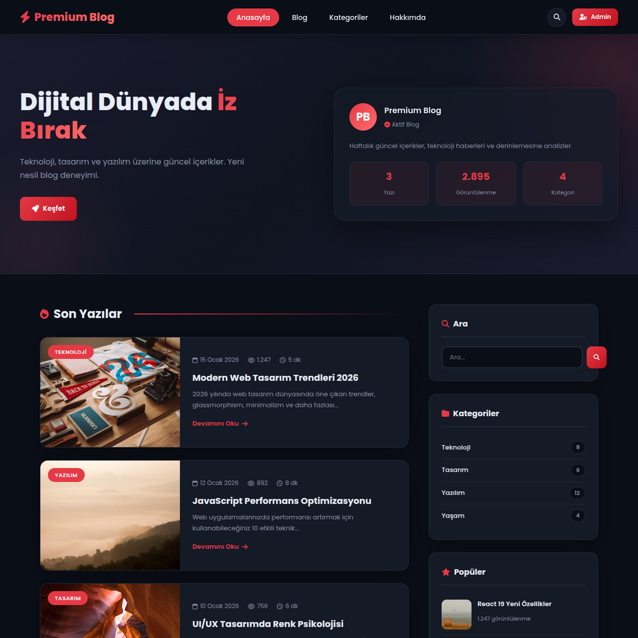Premium Blog Scripti