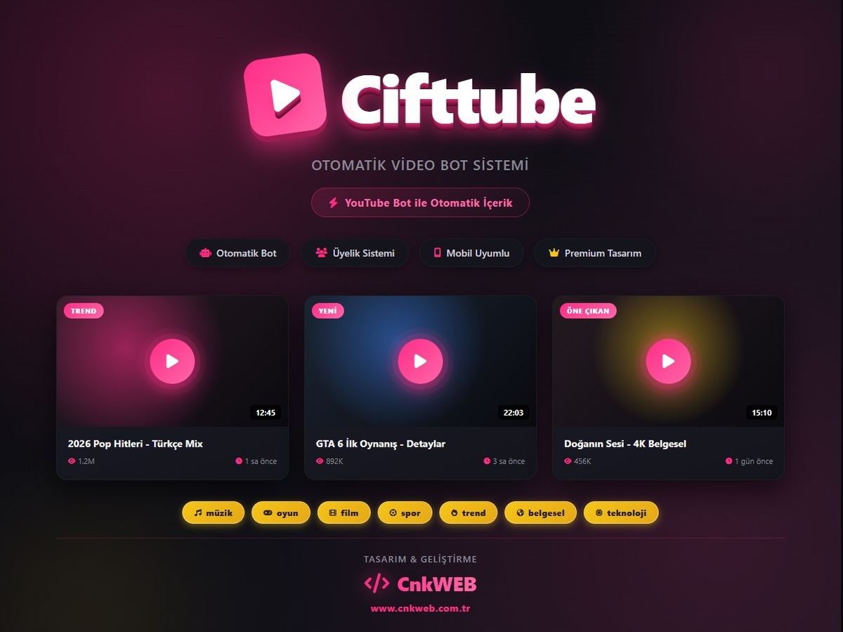 Cifttube - Video Teması